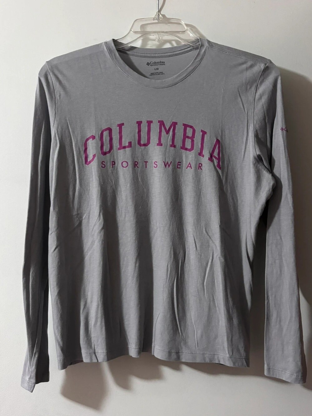 Columbia Sportswear Grey Long Sleeve Graphic Tee Shirt - L